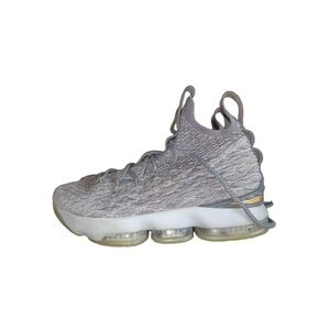 Nike‎ LeBron15 City Series 6.5Y Wolf Grey/Gold BattleKnit Zoom Air Sneakers